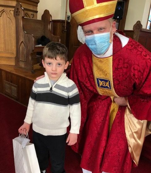 Bishop Asbil with Gabriel Perry